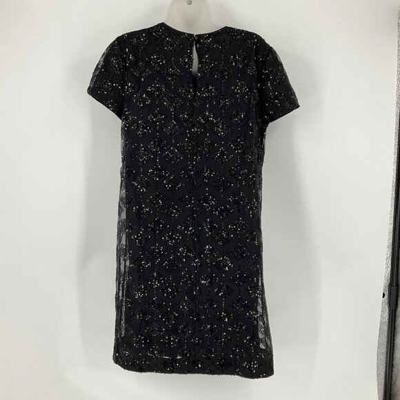 Maggy London Black Sequin Dress Size 12 US lined Classic cocktail NWT - Picture 2 of 11